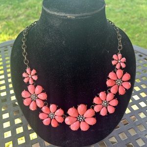 Coral Floral Necklace